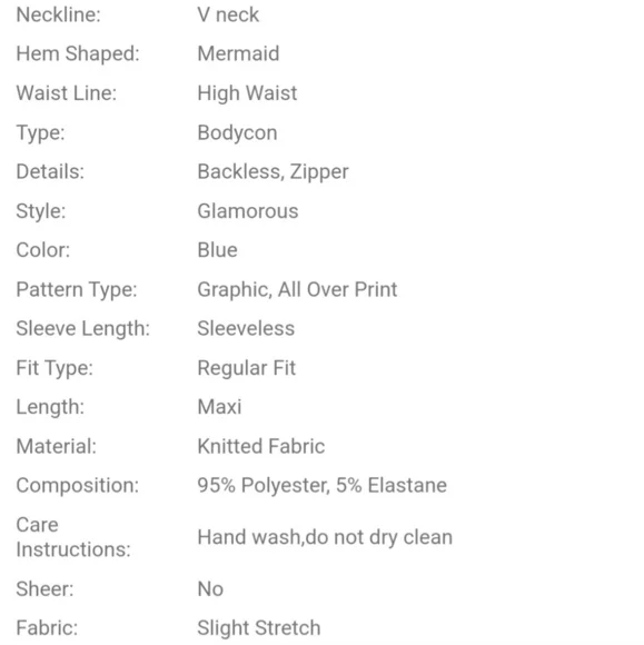 Blue, Graphic,  V Neck, Sleeveless,  Case Up Back, Sequined Mermaid Gown - Picture 14 of 16